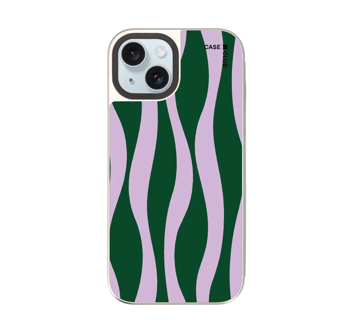 ลายคลื่นสีม่วงและเขียว